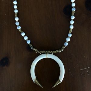 Beaded Horn Necklace
